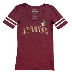 Harry Potter Gryffindor Shirt Womens Small Burgundy Varsity 07 Universal Studios